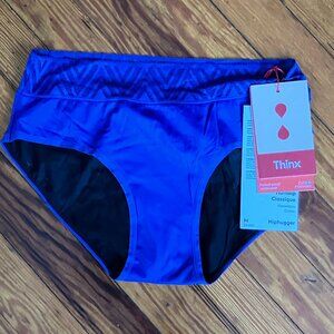 NWT Thinx Women's Period Proof Hiphugger Leakproof Period Underwear Medium Blue